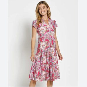 Jude Connally Libby Dress in Palm Beach Paisley Size XS
